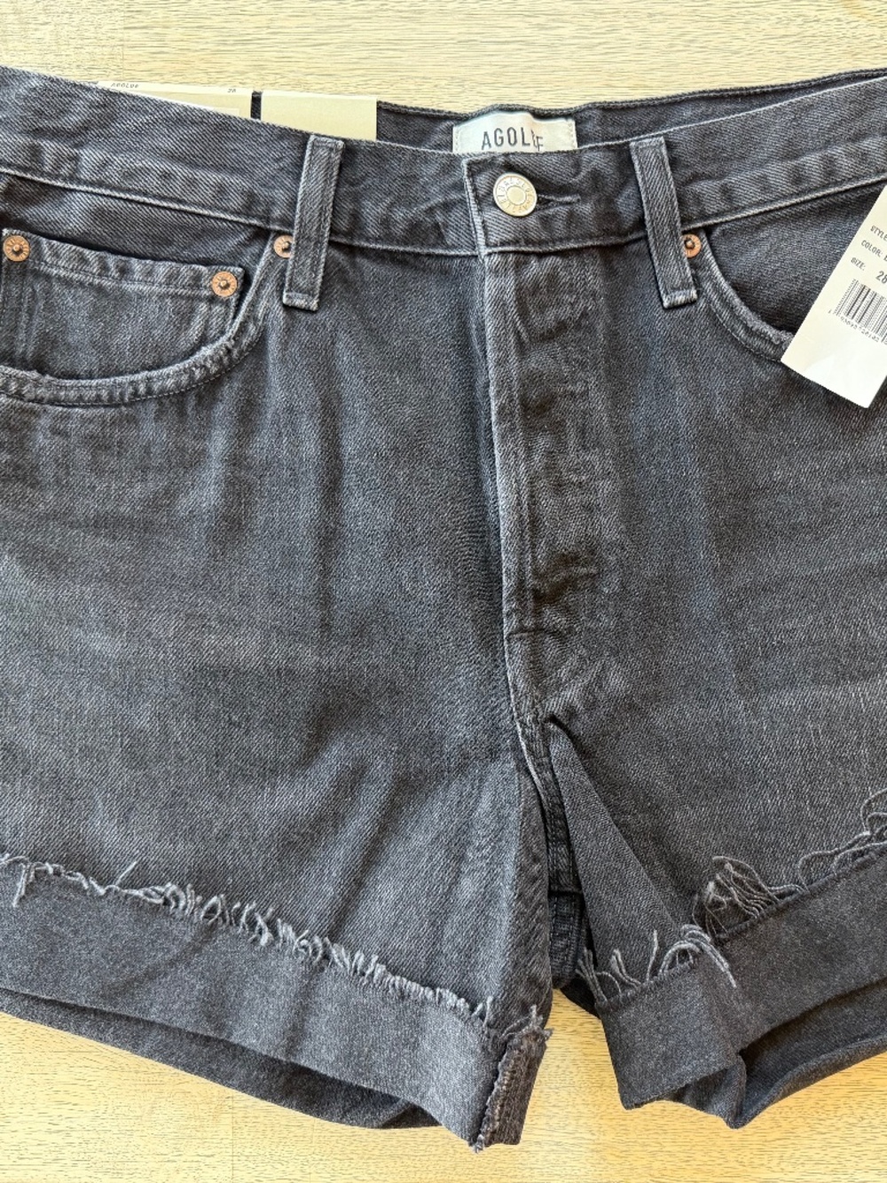 AGOLDE Jean Shorts. Parker Long with Cuff Vintage Short